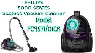 Philips Bagless Vacuum Cleaner with 1900 Watts Motor TriActive nozzle Magic Purple FC957101 [upl. by Anahsar257]