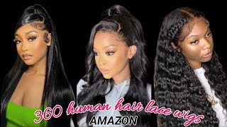 360 FULL LACE FRONT HUMAN HAIR WIG ON AMAZON PART 1  LACE WIGS COMPILATION 2024 [upl. by Naleag]