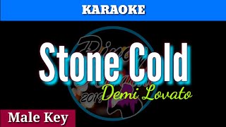 Stone Cold by Demi Lovato Karoake  Male Key [upl. by Dlanod]