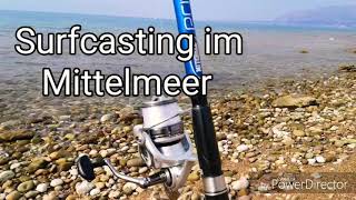 Angeln im Mittelmeer  Surfcasting auf Doraden in Sizilien Balestrate [upl. by Egap]