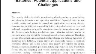 Battery Passport for Second Life Batteries Potential Applications and Challenges [upl. by Yrbua]