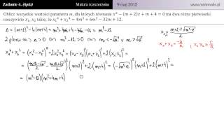 Matura rozszerzona z matematyki  9 maja 2012  zadanie 4 [upl. by Dalila]