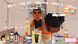 MY KIDS LATE SCHOOL MORNING ROUTINE chaotic fr  BERRY AVENUE ROLEPLAY Roblox Roleplay [upl. by Laet911]