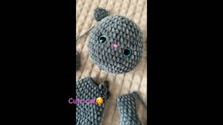 Crochet cat snuggler Cute kitty lovey pattern crochet amigurumicrochet amigurumipattern [upl. by Llemor714]