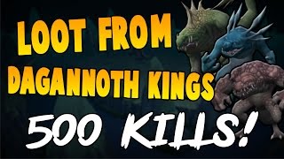 Runescape 2016  Loot From 500 Dagannoth Kings  Reworked and Improved Drops [upl. by Opiak]