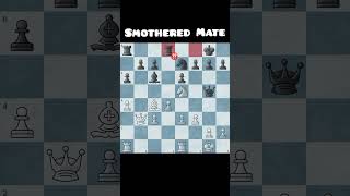 Smothered Mate with 2 brilliant moves chess chessgame [upl. by Eihctir]