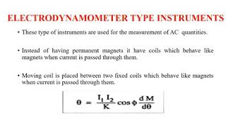 Electrodynamometer type instruments [upl. by Latsirhc102]