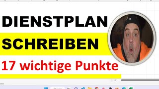 dienstplan schreiben 17 Punkte Planung stationär praktische Dienstplanung [upl. by Agnella]