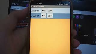 Project IoT Menghidupkan dan Mematikan Lampu menggunakan Wokwi ThingSpeak dan MIT App Inventor [upl. by Blakelee313]