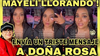 MAYELI ALONSO LLORA AL RECORDAR TODO LO QUE VIVIÓ CON DOÑA ROSANOTICIAS DE LA RED [upl. by Ariane158]