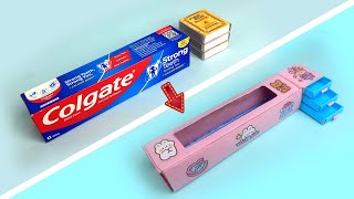 Making Pencil Box with Toothpaste Box [upl. by Aserahs]