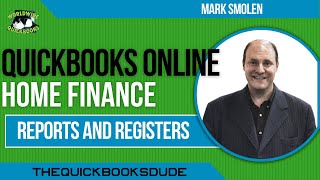 QuickBooks Online Home Finance Custom Reports And Register Windows [upl. by Port]