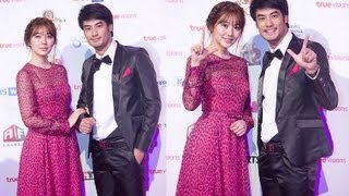 Yoon Eun Hye 윤은혜 ยุนอึนเฮ amp Boy Pakorn บอย ปกรณ์ True Visions Ahead Magenta Night Party [upl. by Yarvis254]