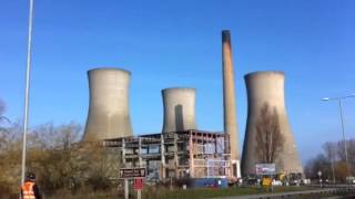 Richborough Power Station Cooling Tower Demolition [upl. by Hartzell]