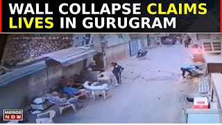 Gurugrams Arjun Nagar Cremation Ground Wall Collapse On People Claims Several Lives  Watch Video [upl. by Averyl791]