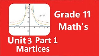 Grade 11 Maths Unit 3 Matrices Part 1  New Curriculum [upl. by Aleacim650]