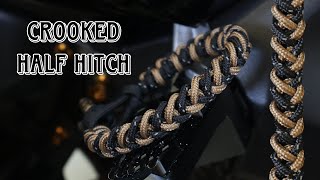 HOW TO MAKE CROOKED HALF HITCH PARACORD BRACELET EASY PARACORD TUTORIAL DIY [upl. by Dalia]