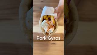 Pork Gyros with Homemade Pita [upl. by Yadrahs774]