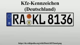 KfzKennzeichen Deutschland [upl. by Ahsirhcal]