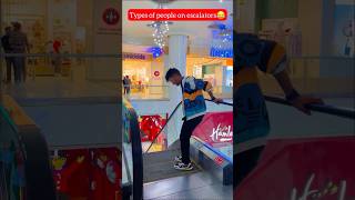 Types of people on escalators😂🤣 short ytshort manishsaini funny [upl. by Peg766]