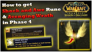 How to get Shock and Awe Rune amp Avenging Wrath Wings for Paladin in Phase 4 WoW SoD [upl. by Gitlow]