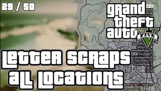 GTA V 5 ALL LETTER SCRAP LOCATIONS  100 GRAND THEFT AUTO 5 ACHIEVEMENT GUIDE [upl. by Christabelle]