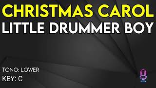 Christmas Carols  Little Drummer Boy  Karaoke Instrumental  Lower [upl. by Raye]