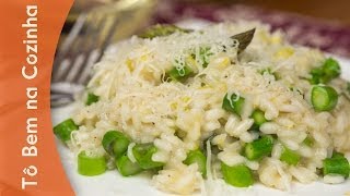 RISOTO DE ASPARGOS  Receita de risoto de aspargos Episódio 35 [upl. by Lole]