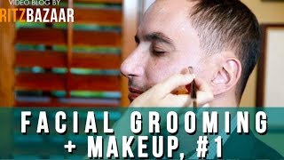 Mens Facial Grooming  Makeup Tips 1 [upl. by Atinuaj]