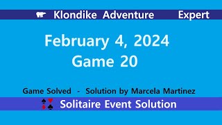 Klondike Adventure Game 20  February 4 2024 Event  Expert [upl. by Deacon]