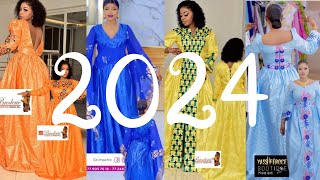 🔥Nouvelle collection 2024 robes en bazin riche brodées toutes occasionsVive 2024 🔥💕 [upl. by Augy]