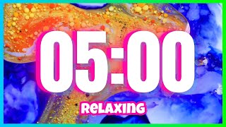 5 Minute TIMER With Cozy Relaxing Music CALMCLASSROOMPAINT [upl. by Ashling621]