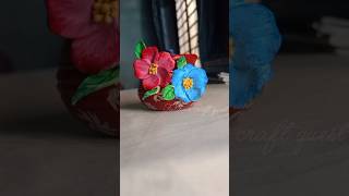 Flower vase making with clay ❤️  superclay clay clayart potpaintingideas clayflowermaking [upl. by Dominick]