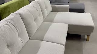 Cotton and linen chaise sectional sofa do you love itfurniturefactory odm oem [upl. by Ilaire]