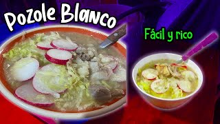 POZOLE BLANCO fácil y rico [upl. by Leonie]