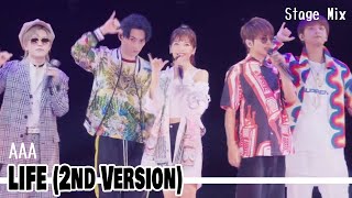 AAA  LIFE 5人2nd Version Stage Mix [upl. by Oralia]