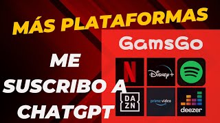 🔴 Suscripciones MÁS BARATAS con GAMSGO  NETFLIX CANVA CHATGPT [upl. by Eehtomit280]