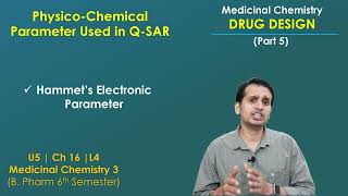 Drug Design Part 5 Physicochemical Parameter Used in QSAR  Hammetts Electronic Parameter [upl. by Aniraz363]