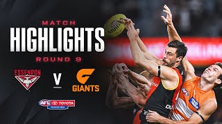 Essendon v GWS Giants Highlights  Round 9 2024  AFL [upl. by Adamo]