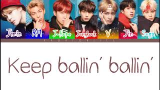 BTS ANPANMAN COLOR CODED LYRICS HANROMENG [upl. by Ruy]