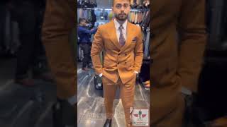 vintage rust colour double breasted suit 2024 suit menssuitstyle punjabisong song [upl. by Sidras]