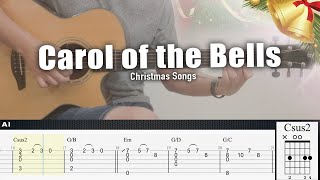 Carol of the Bells  Christmas Songs  Fingerstyle Guitar  TAB  Chords [upl. by Esille]