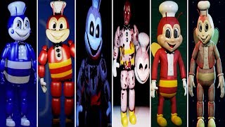 JOLLY 1 2 3 JOLLIBEES  PHASE 2 EXTRAS ALL ANIMATRONICS [upl. by Eolcin]