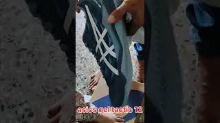 Unboxing asics gel tactic 12 badminton shoes shorts [upl. by Ylliw]