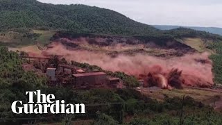 Terrifying moment of Brazil dam collapse caught on camera [upl. by Clarkson]