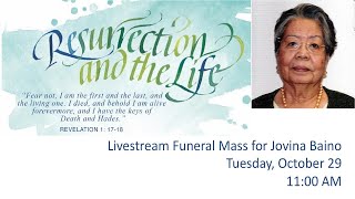 Livestream Funeral Mass for Jovina Baino [upl. by Nine]