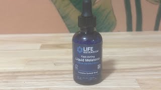 Life Extension FastActing Liquid Melatonin up close look [upl. by Sueaddaht]