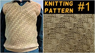 Knitting pattern and full measurements for gents half sweater [upl. by Dusty]