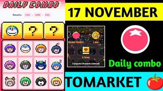 Tomarket Airdrop Daily Combo 17  Tomato Daily Combo Today  Tomarket daily combo card [upl. by Kearney402]