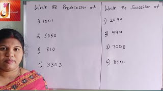 What is a Predecessor and Successor  How to Write Predecessor and Successor Values  Maths [upl. by Ykcor]